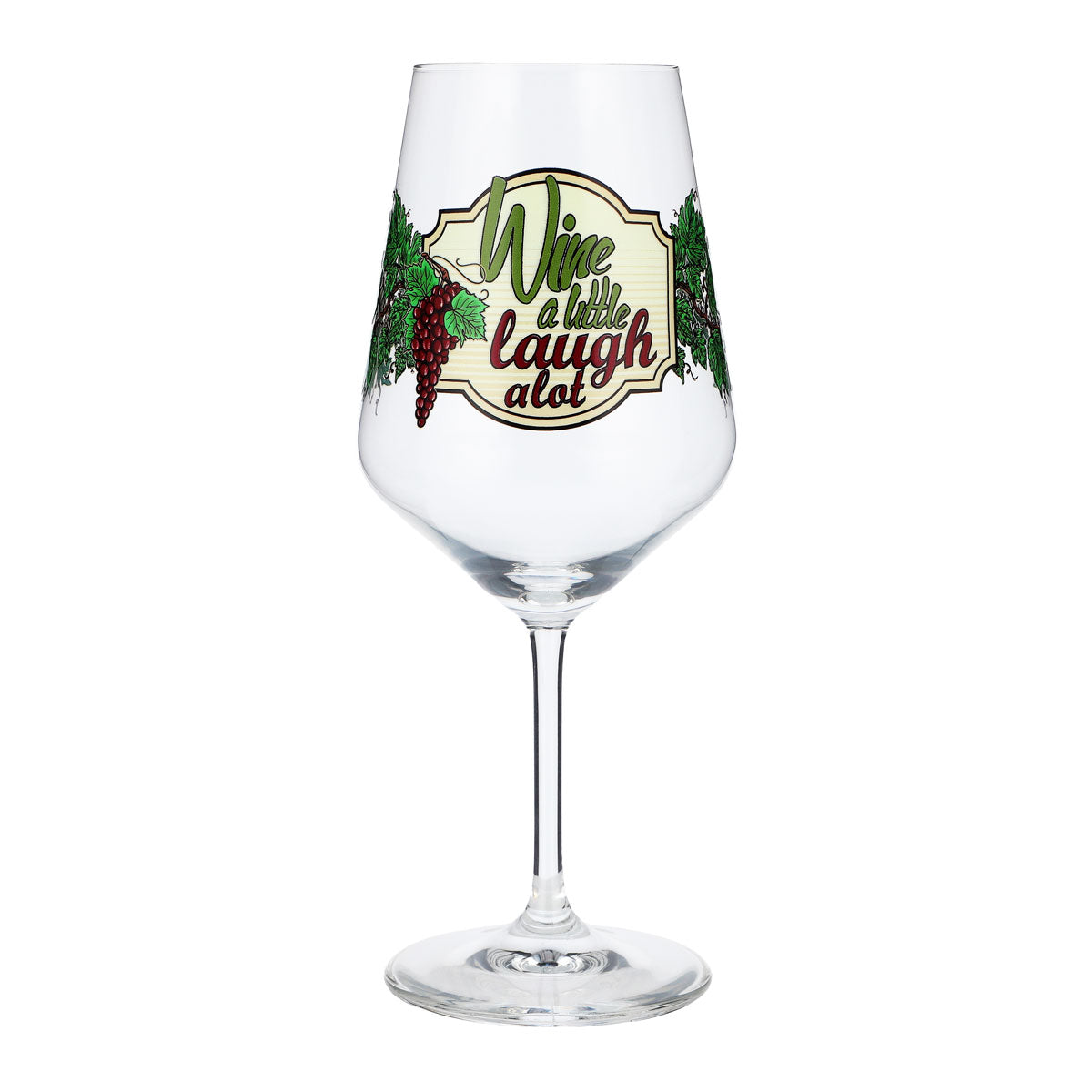 Sipply Weinglas mit Spruch Wine a little laugh a lot 0,5l – Ansicht 5