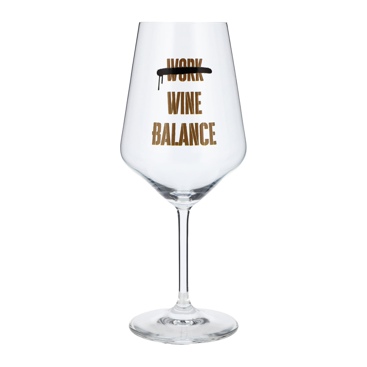 Sipply Weinglas mit Spruch Work Wine Balance 0,5l – Ansicht 2