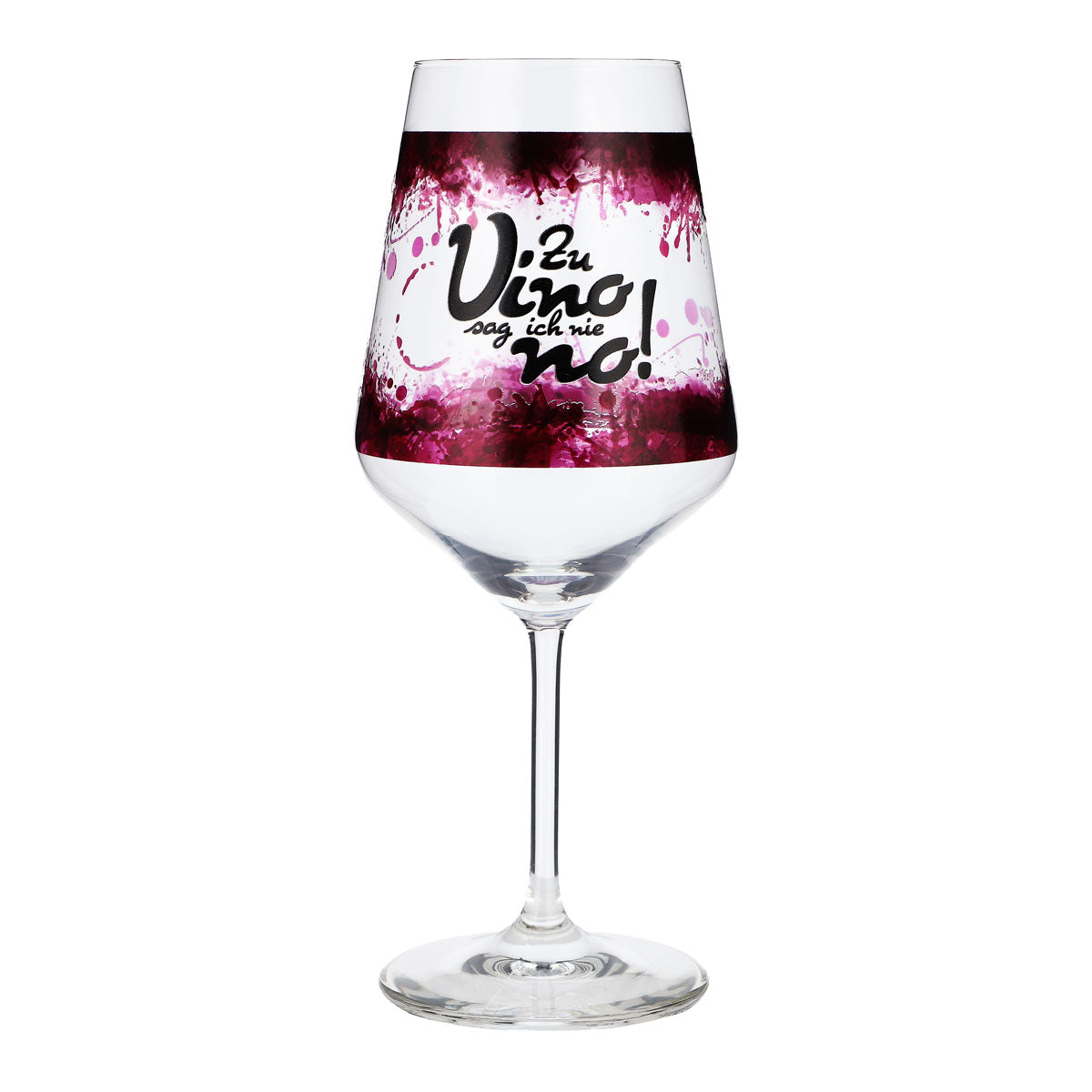 Sipply Weinglas mit Spruch Zu Vino sag ich nie no! 0,5l mit Transparenz-Effekt – Ansicht 5