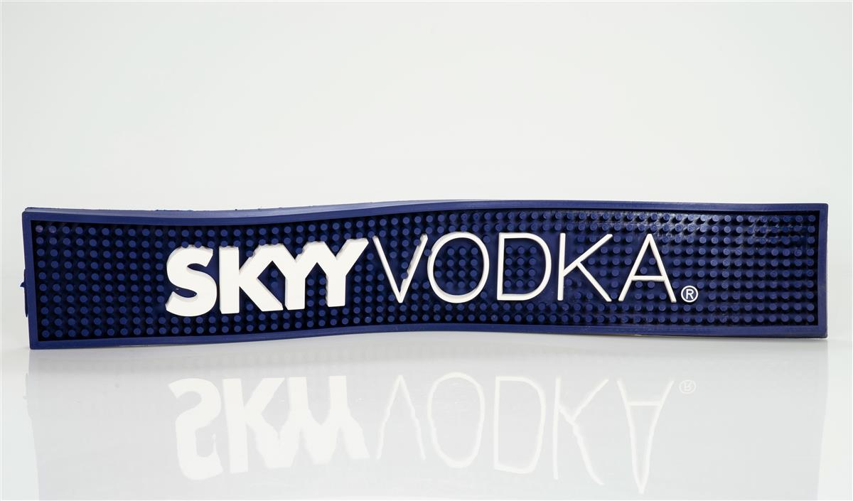 Skyy Vodka Barmatte Abtropfmatte Barzubehör blau 59 x 10 x 2