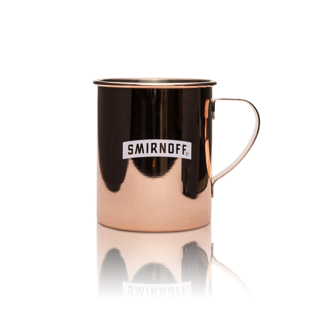 Smirnoff Kupferbecher Glas 0,4l Henkel Metall Gläser Cocktail Longdrink Mule Bar