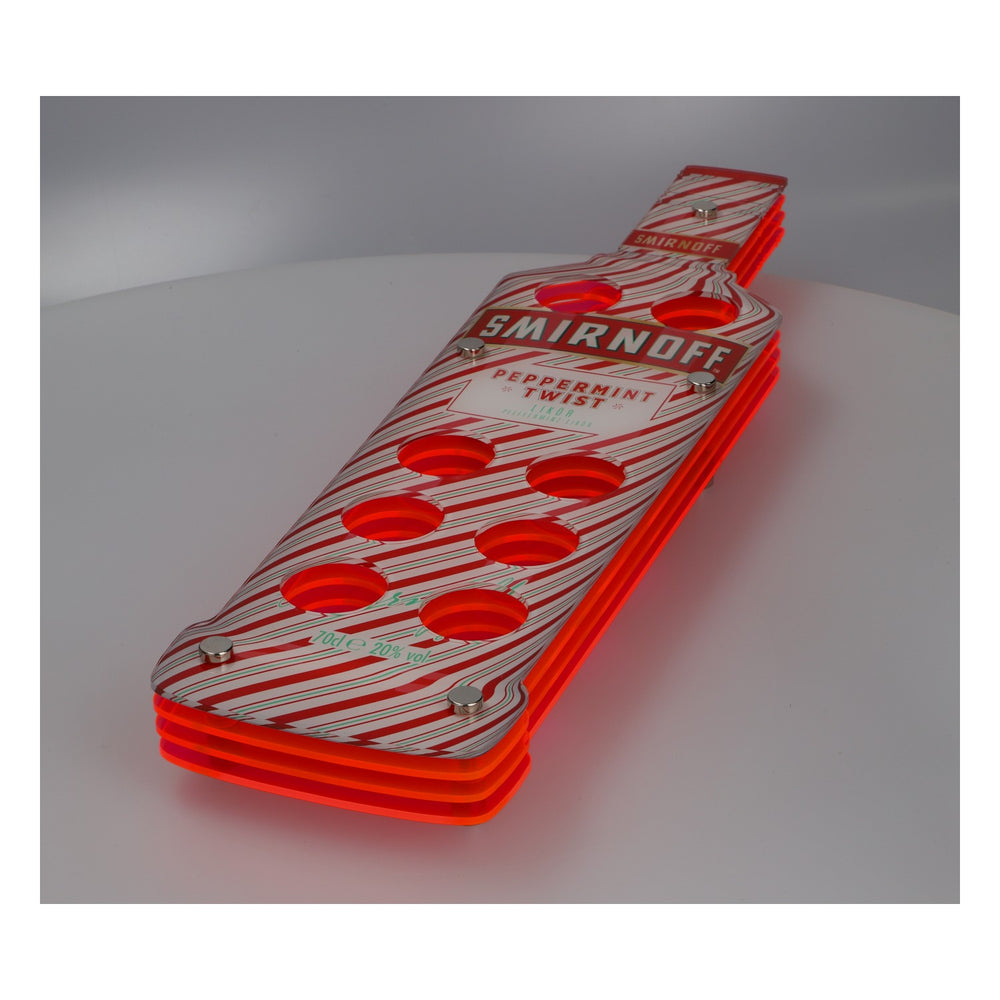 Smirnoff Peppermint Twist Shot Board Serviertablett 8 Shots Bar Deko