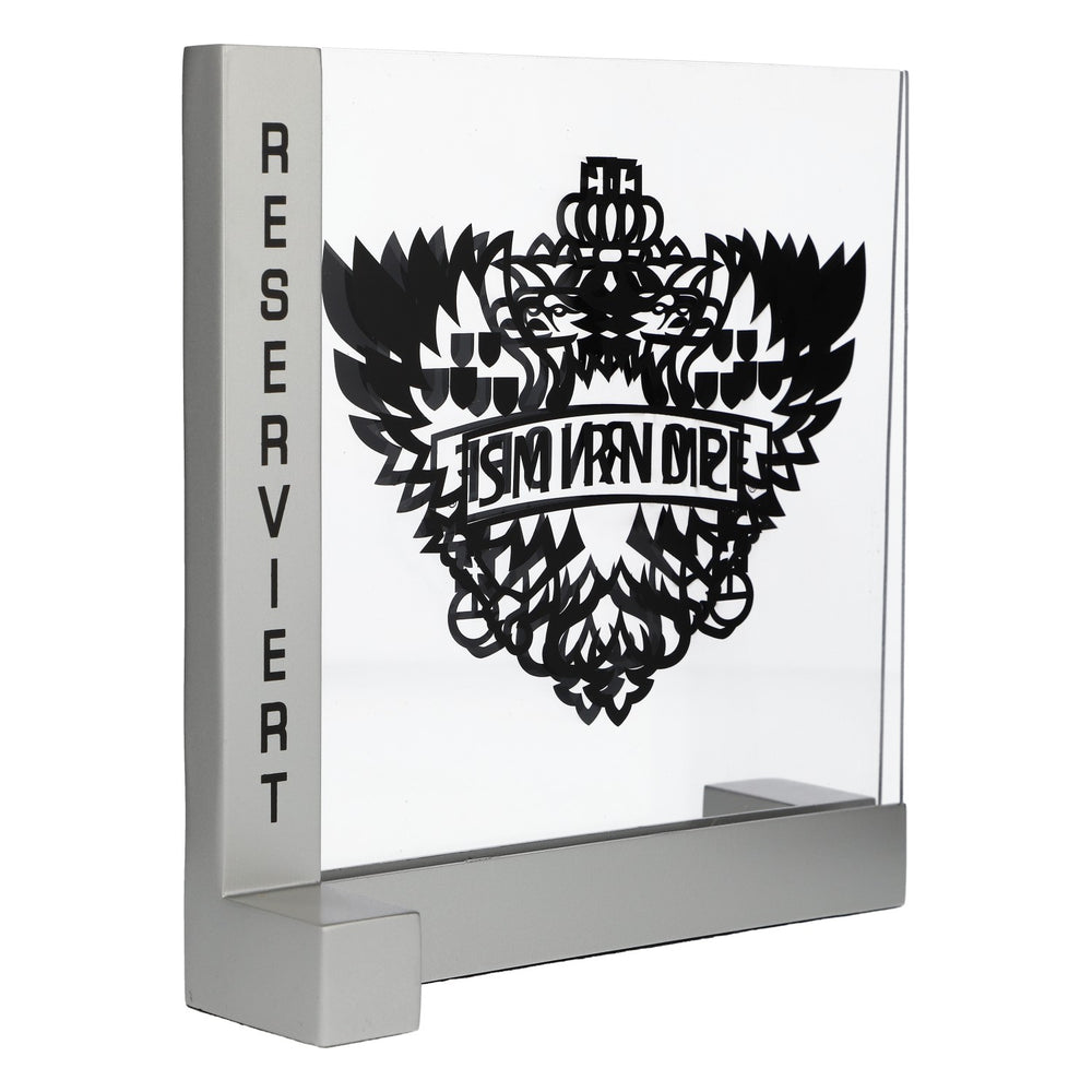 Smirnoff Vodka Acryl Tischaufsteller Kartenhalter Reserviert Metall