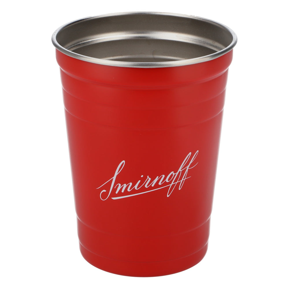 Smirnoff Vodka Aluminium Glas / Gläser Festival Becher Sonderedition