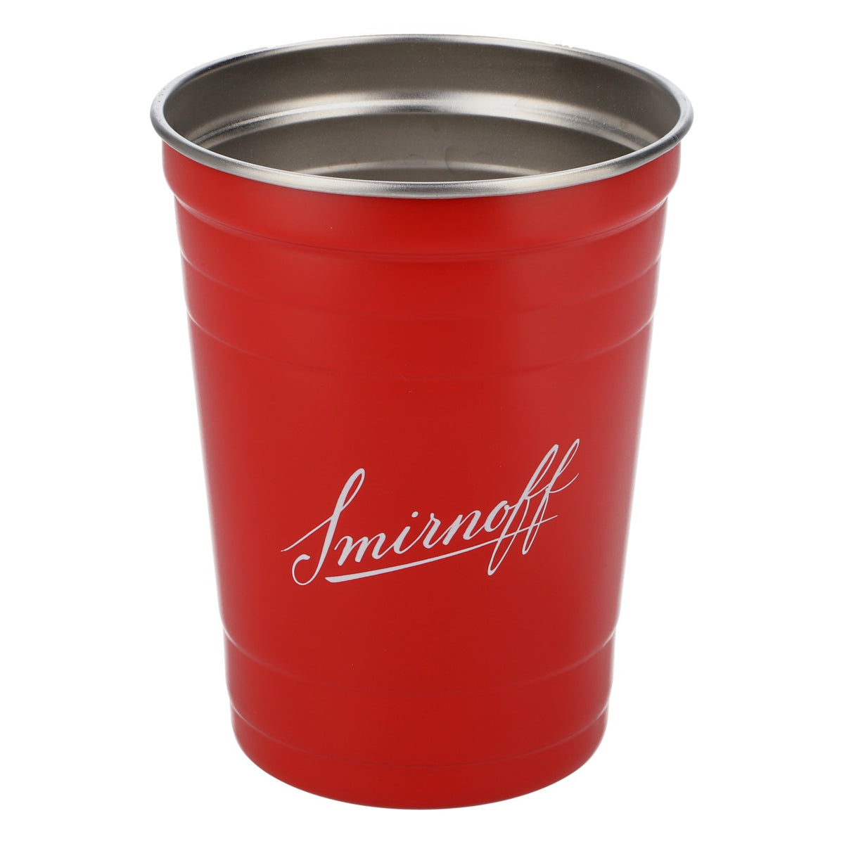 Smirnoff Vodka Aluminium Glas / Gläser Festival Becher Sonderedition