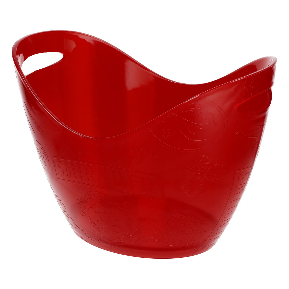 Smirnoff Vodka Flaschenkühler Ice Bucket Rot Transparent Relief Bar – Ansicht 4