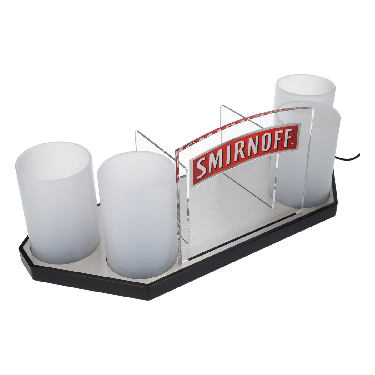 Smirnoff Vodka LED Barcaddy Barzubehör Aufsteller roter Schriftzug – Ansicht 2