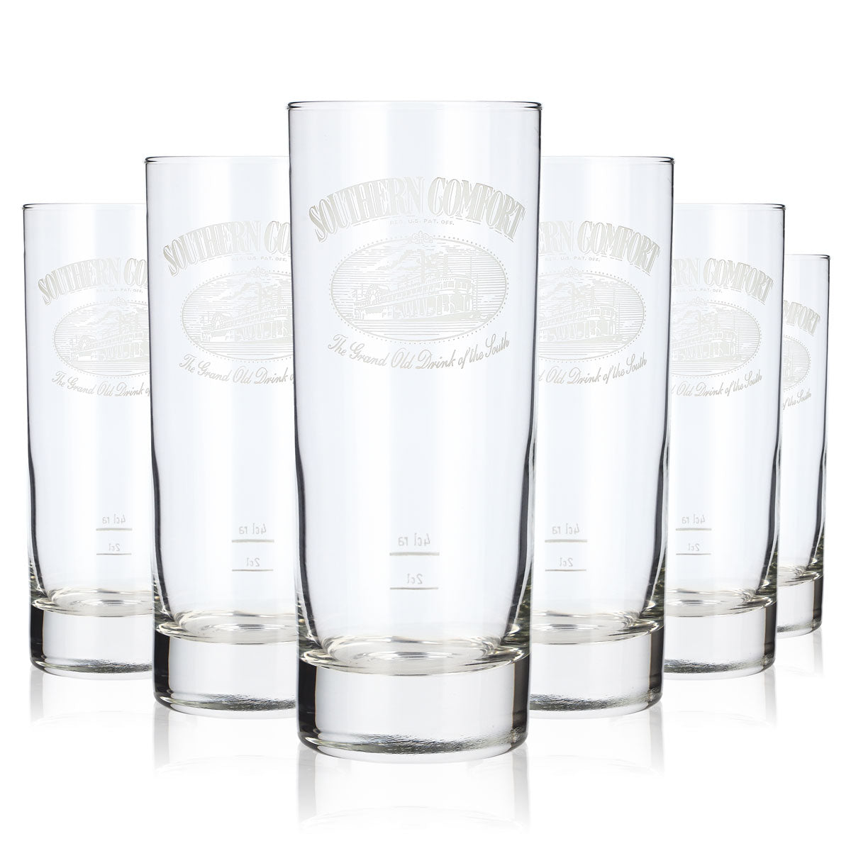 Southern Comfort Whiskey Glas 0,33l weißes Logo Whiskyglas Tumbler Old Fashioned