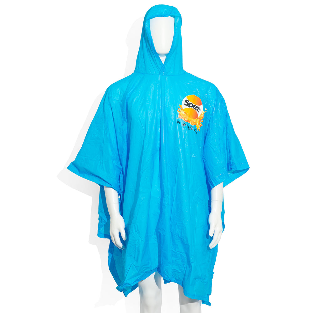 Spezi Softdrink Glas blau Spezi Logo Polyester Regenponcho