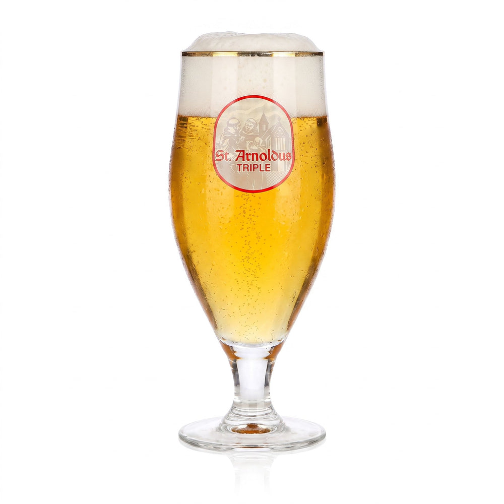St. Arnoldus Bier Glas 0,4l Tulpe Pokal Triple Goldrand
