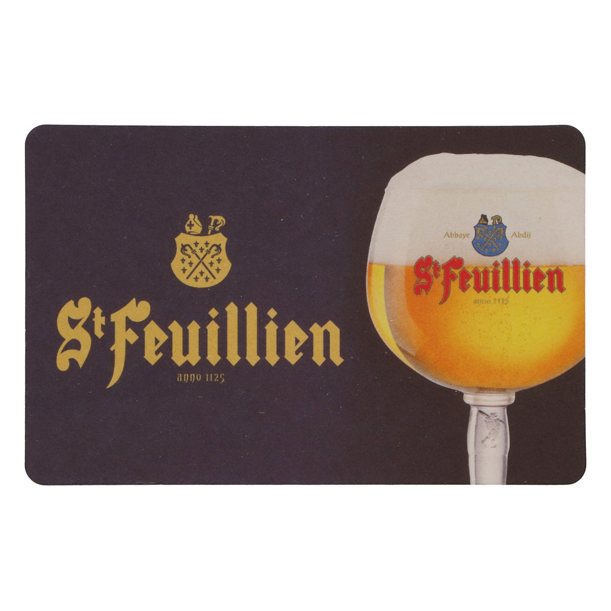 St. Feuillen Bier Bierdeckel Untersetzer 1125 neu Papier schwarz Coaster – Ansicht 3