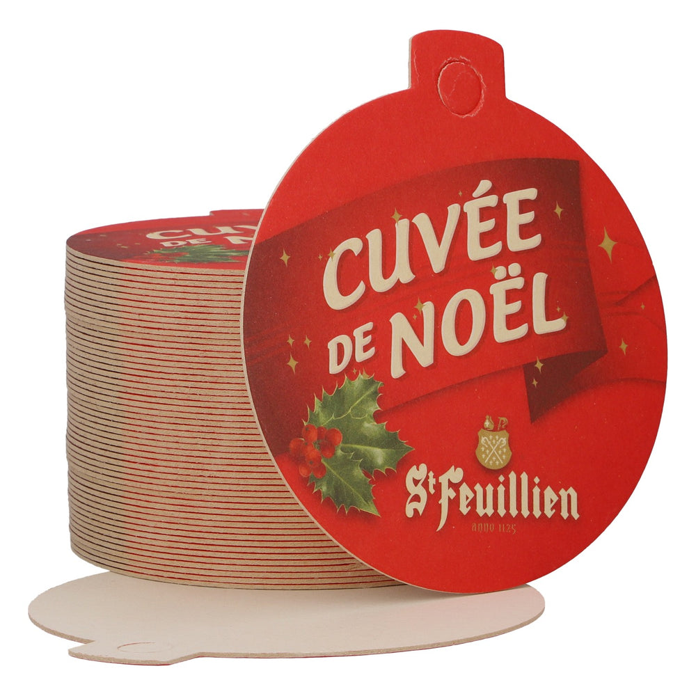 St. Feuillen Bier Bierdeckel Untersetzer Duchesse De Bourgogne neu Papier rot