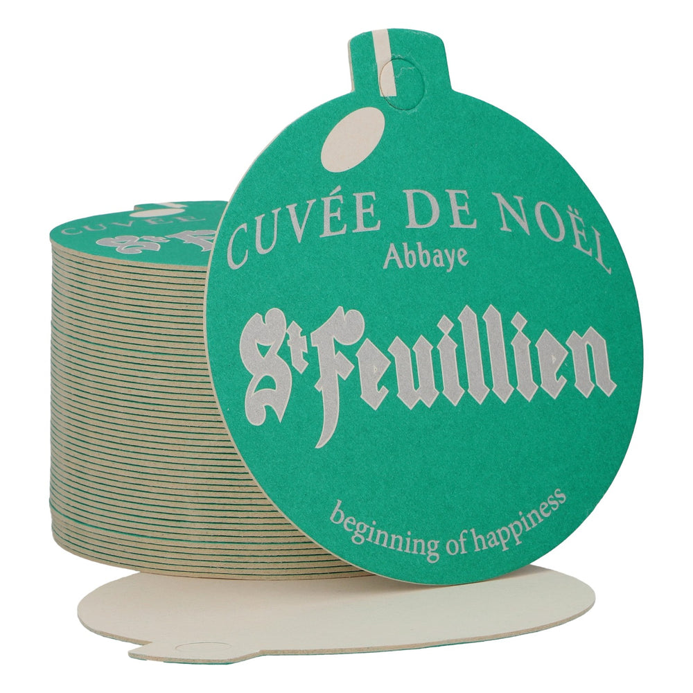 St. Feuillen Bier Bierdeckel Untersetzer neu Papier grün Coaster Glasuntersetzer