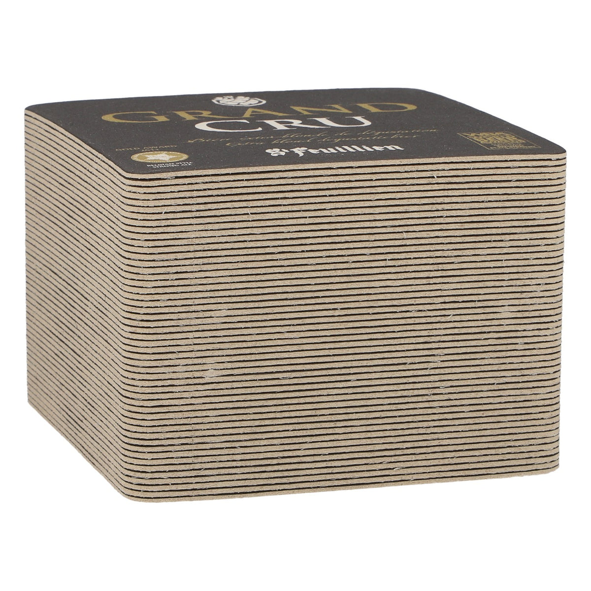 St. Feuillen Bier Bierdeckel Untersetzer neu Papier schwarz Coaster Bierfilz – Ansicht 2