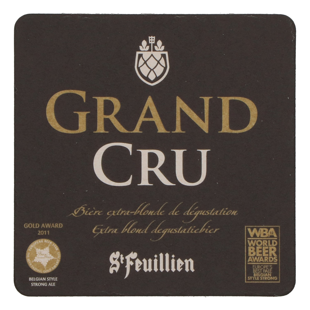 St. Feuillen Bier Bierdeckel Untersetzer neu Papier schwarz Coaster Bierfilz – Ansicht 3