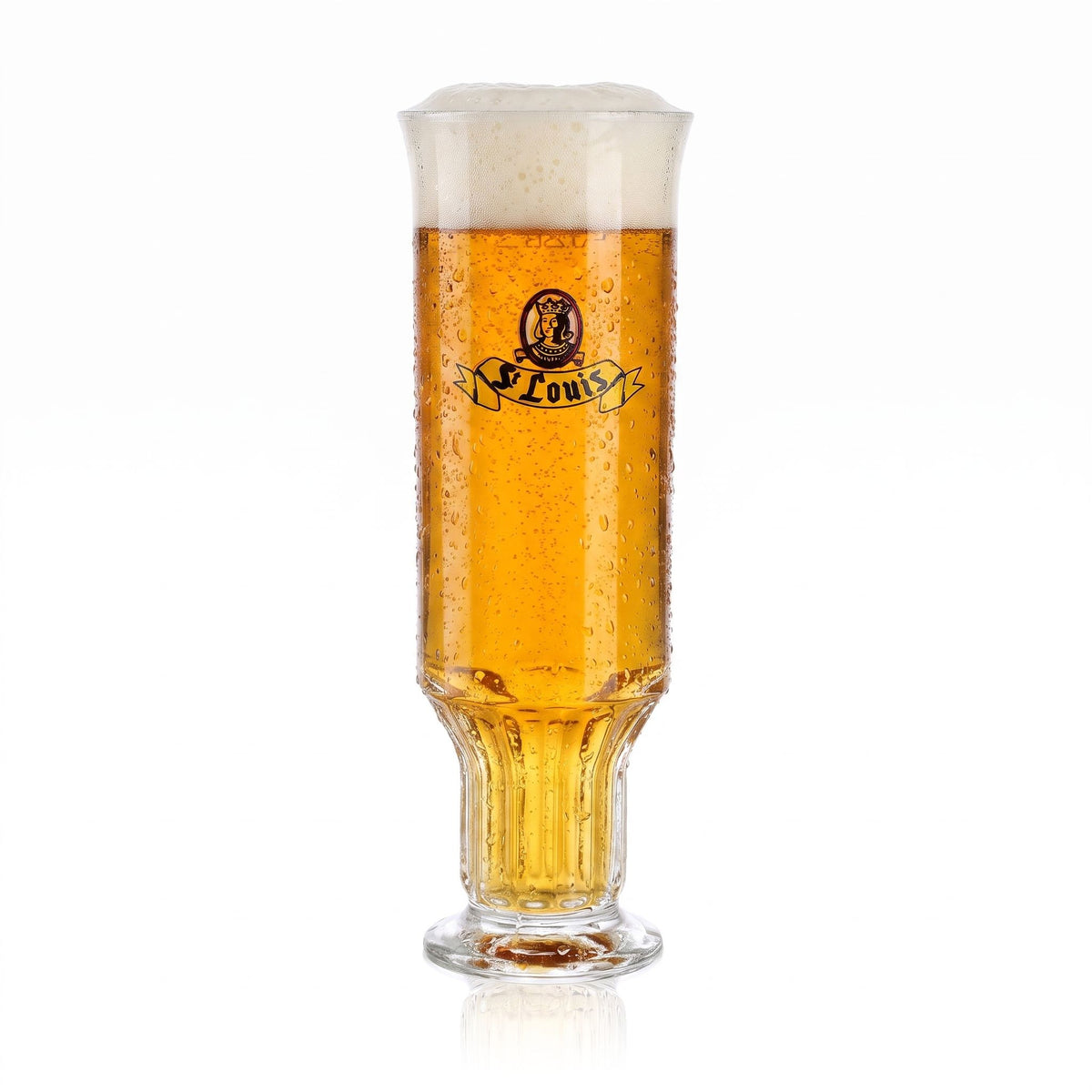 St. Louis Bier Glas 0,25l Pokal Relief VMC France