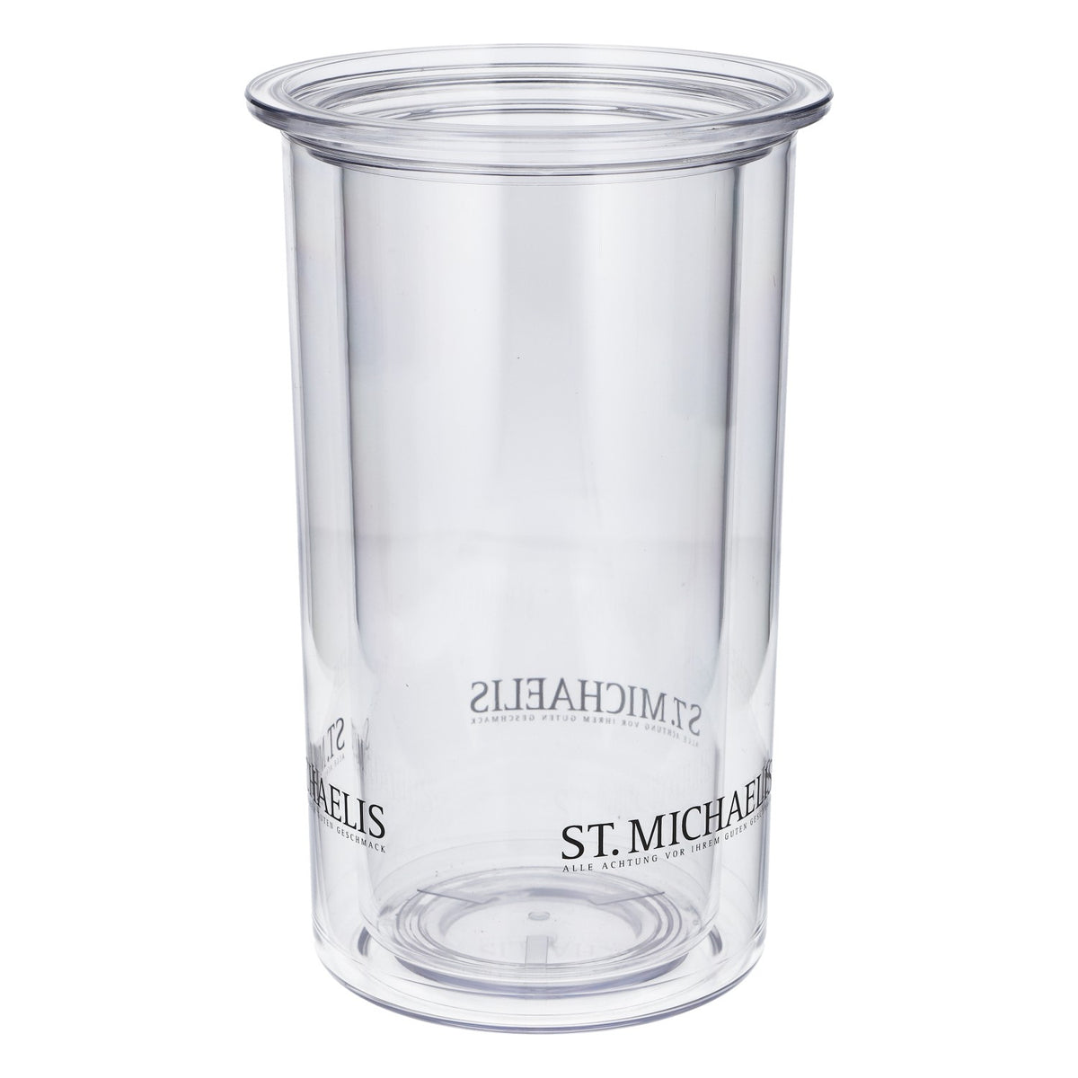 St. Michaelis Wasser Flaschenkühler Acryl transparent doppelwandig elegant – Ansicht 2