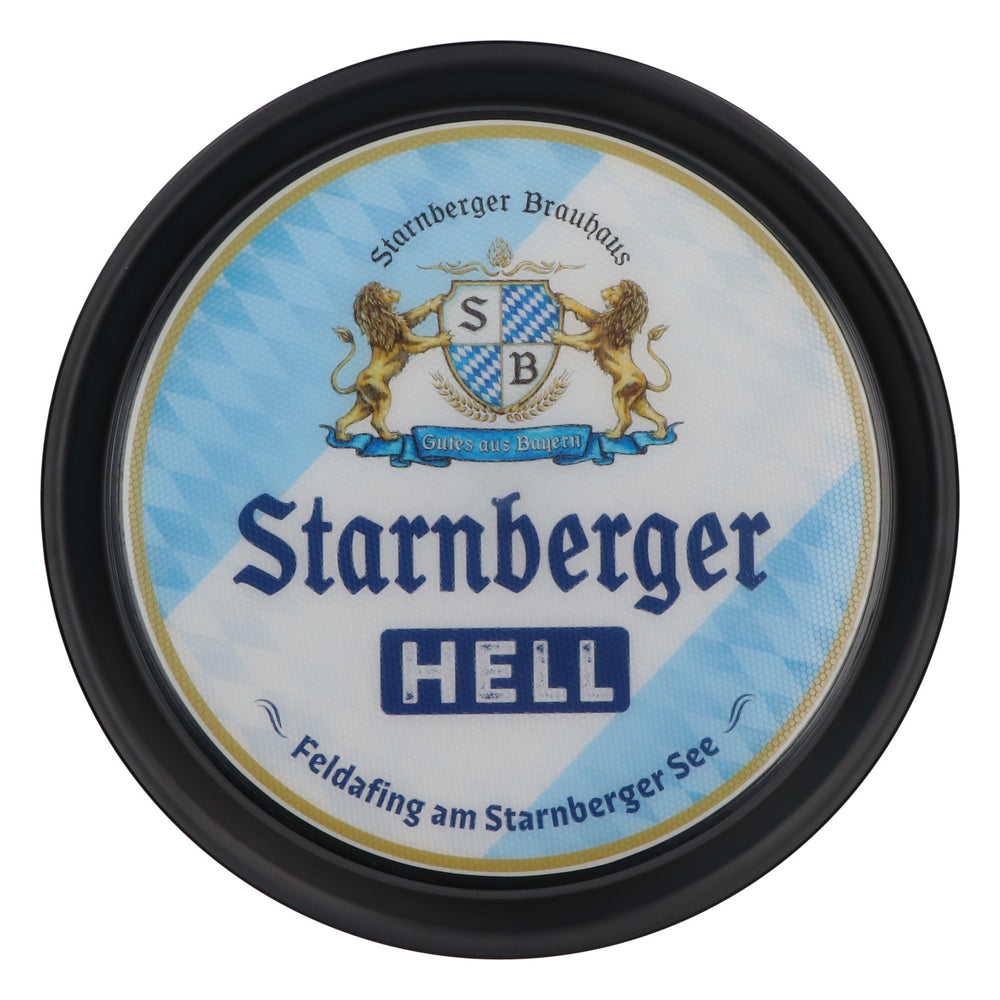 Starnberger Brauhaus Bier Tablett 37cm Gummierter Boden neu Kunststoff schwarz