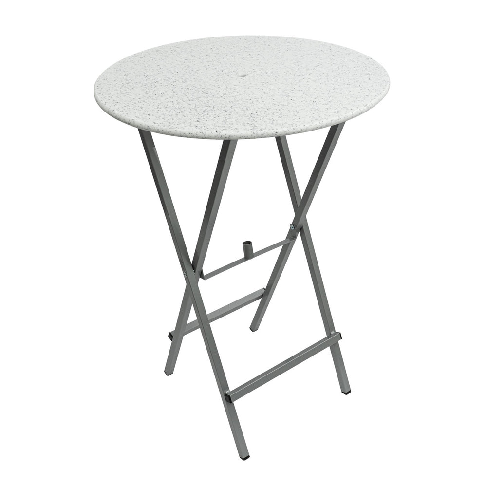 Stehtisch klappbar unkaputtbar Schirm Halterung Bistrotisch 115cm