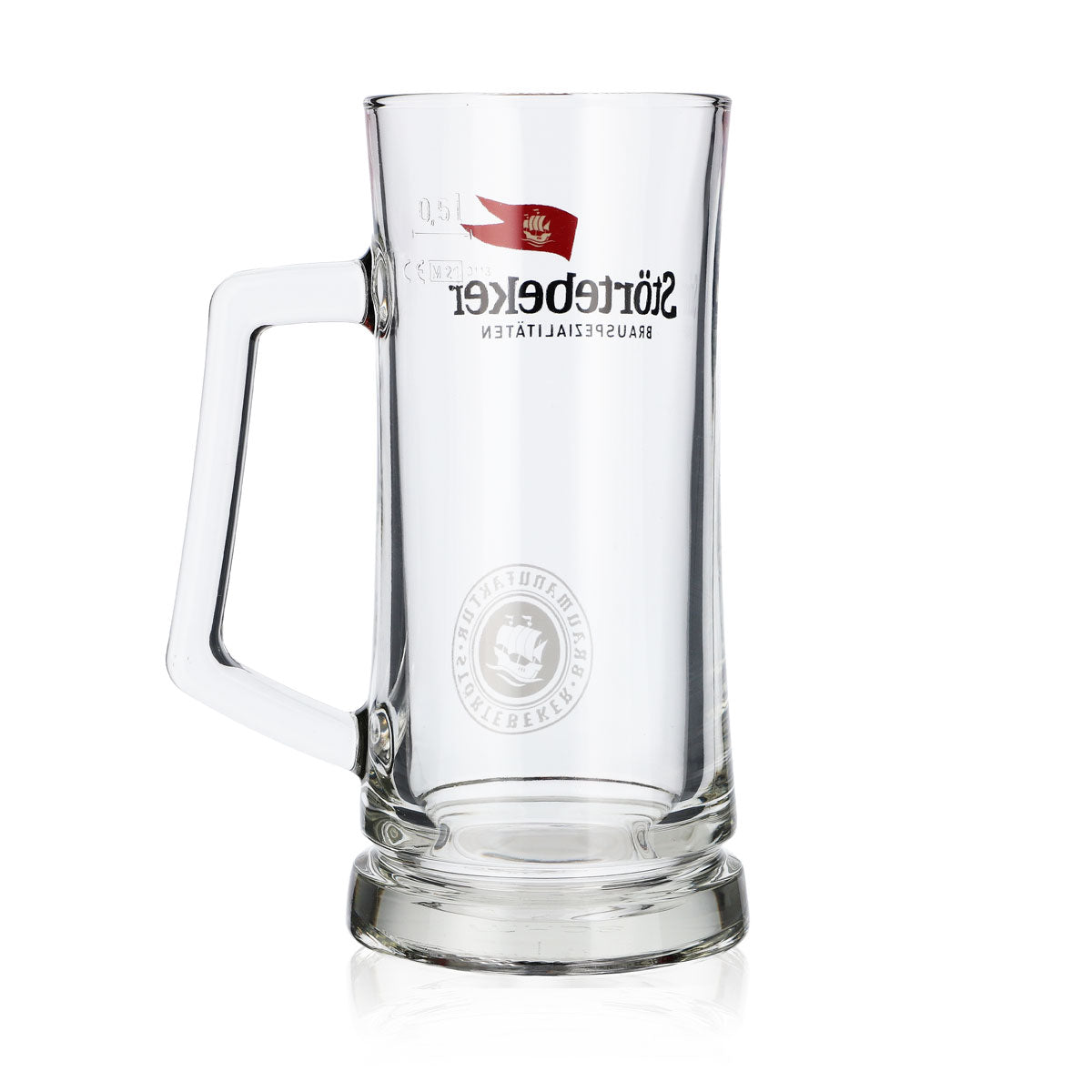 Störtebeker Koggenseidel Glas 0,5l Bierkrug Humpen Gläser Brauerei Stralsund – Ansicht 3