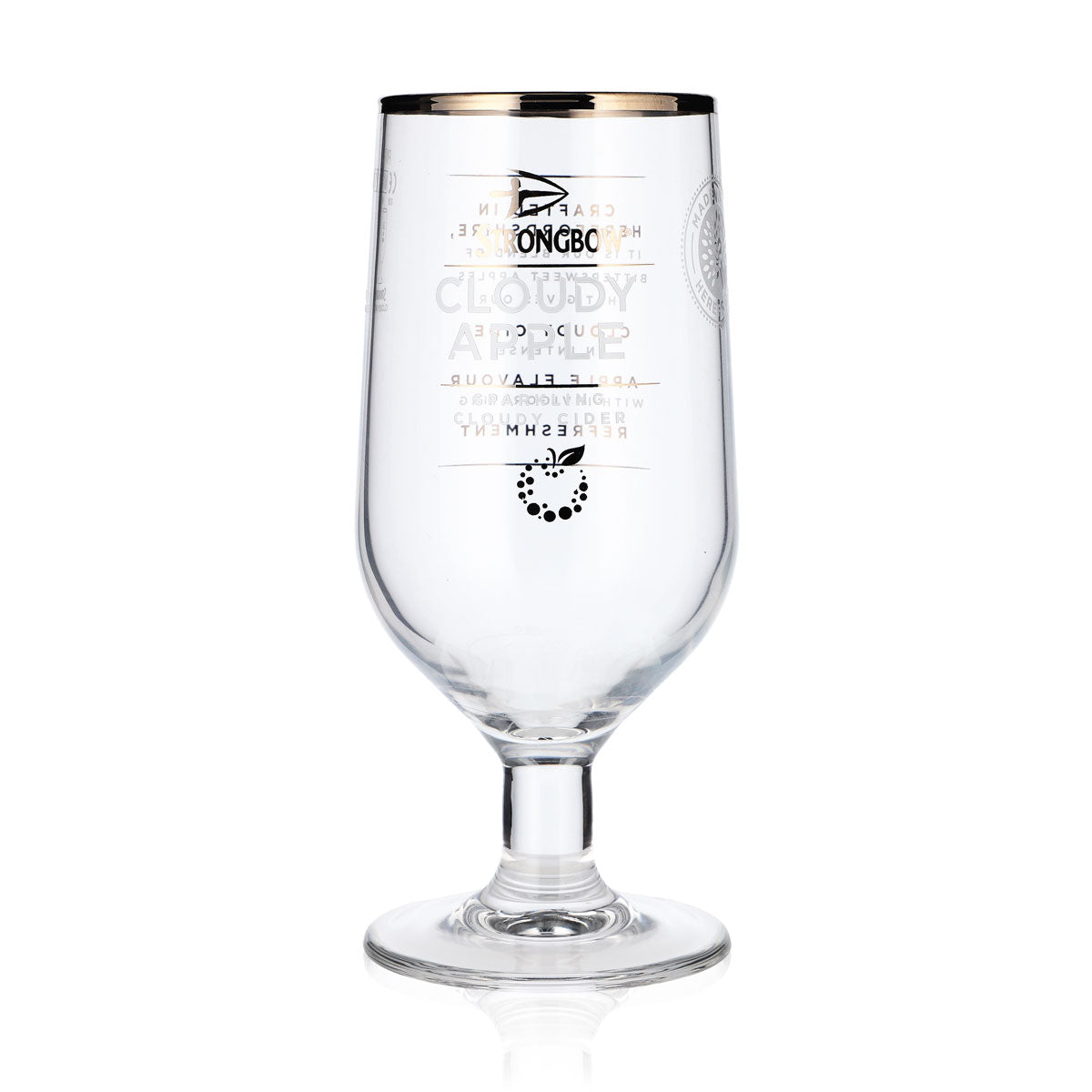 Strongbow Bier Glas Cidergläser Biergläser Tulpe 0,58l Goldrand