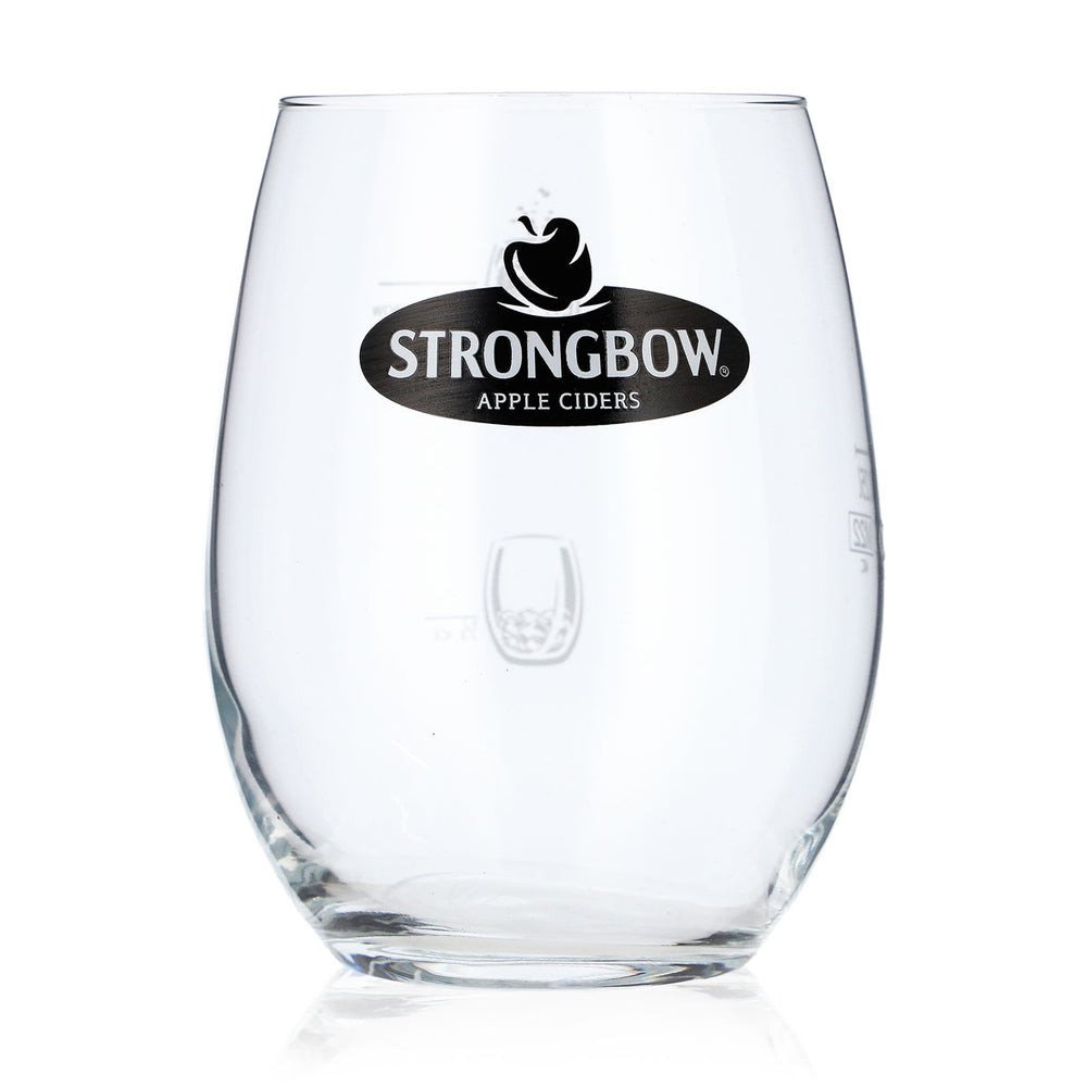 Strongbow Cider Glas 0,25l Tumbler Schwarzes Logo Whiskyglas Old Fashioned
