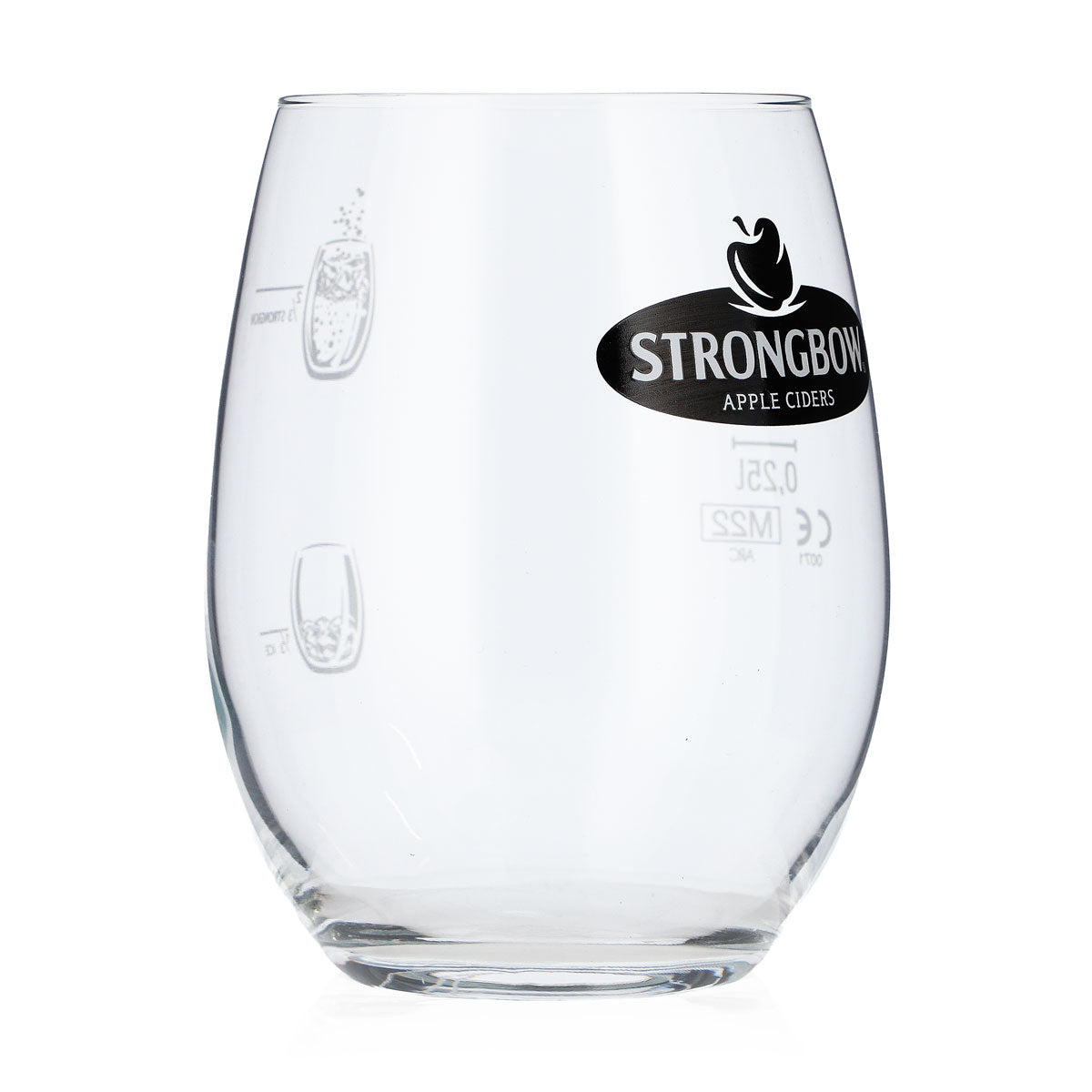 Strongbow Cider Glas 0,25l Tumbler Schwarzes Logo Whiskyglas Old Fashioned – Ansicht 2