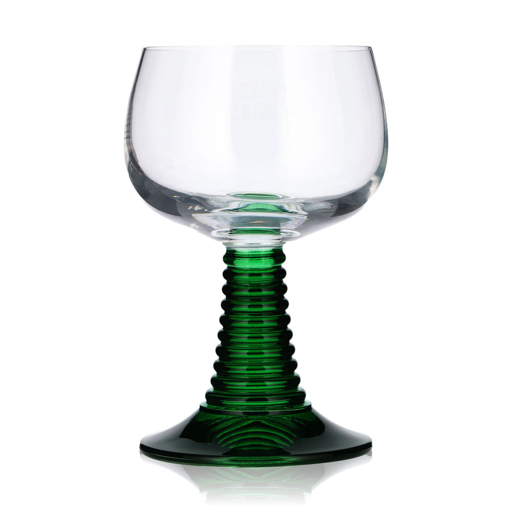 Table Roc Wein Glas Weinrömer 0,2l grüner Fuß