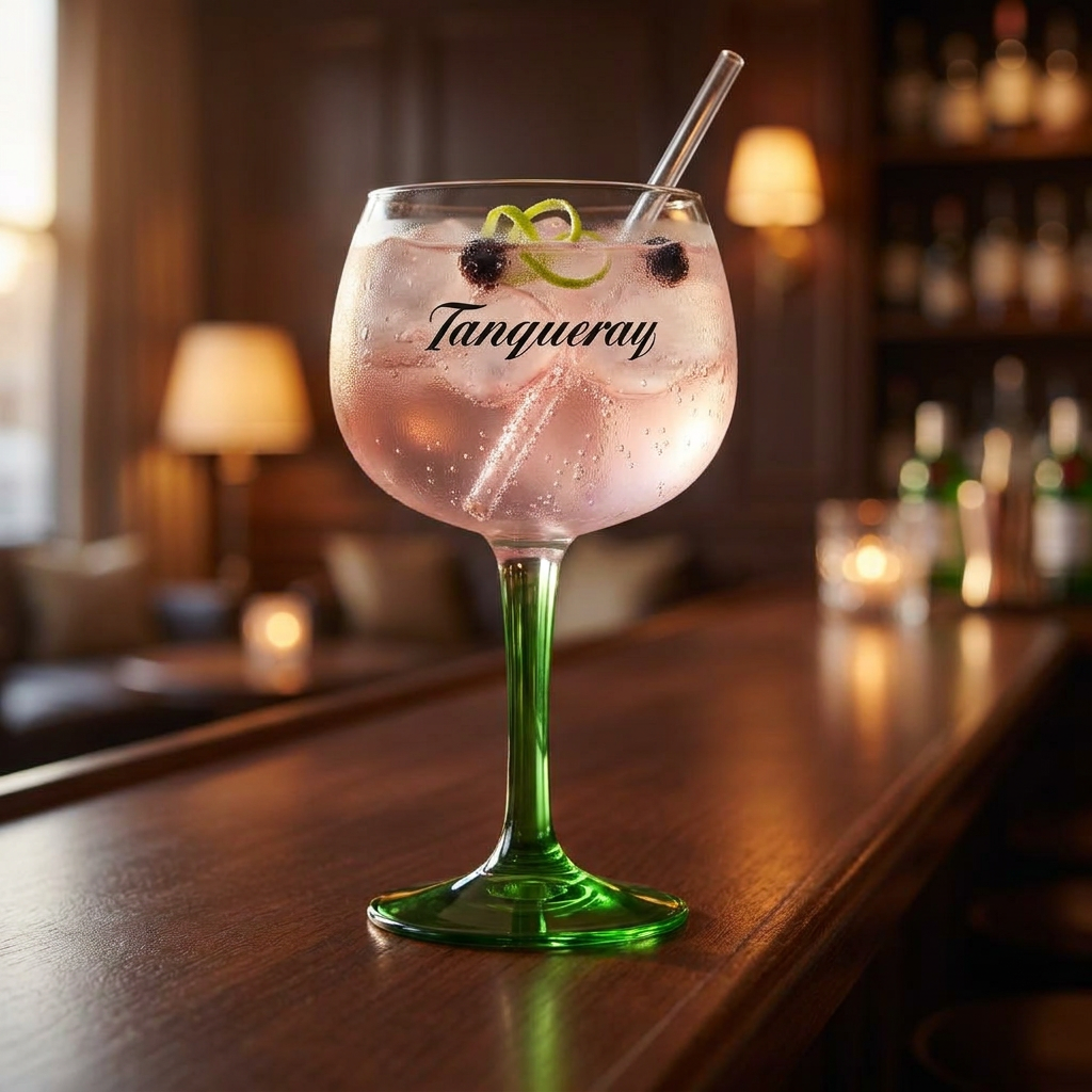 Tanqueray Ballongläser 0,59l – 6er Set Copa Gin Tonic Stielgläser XXL Grün – Ansicht 3
