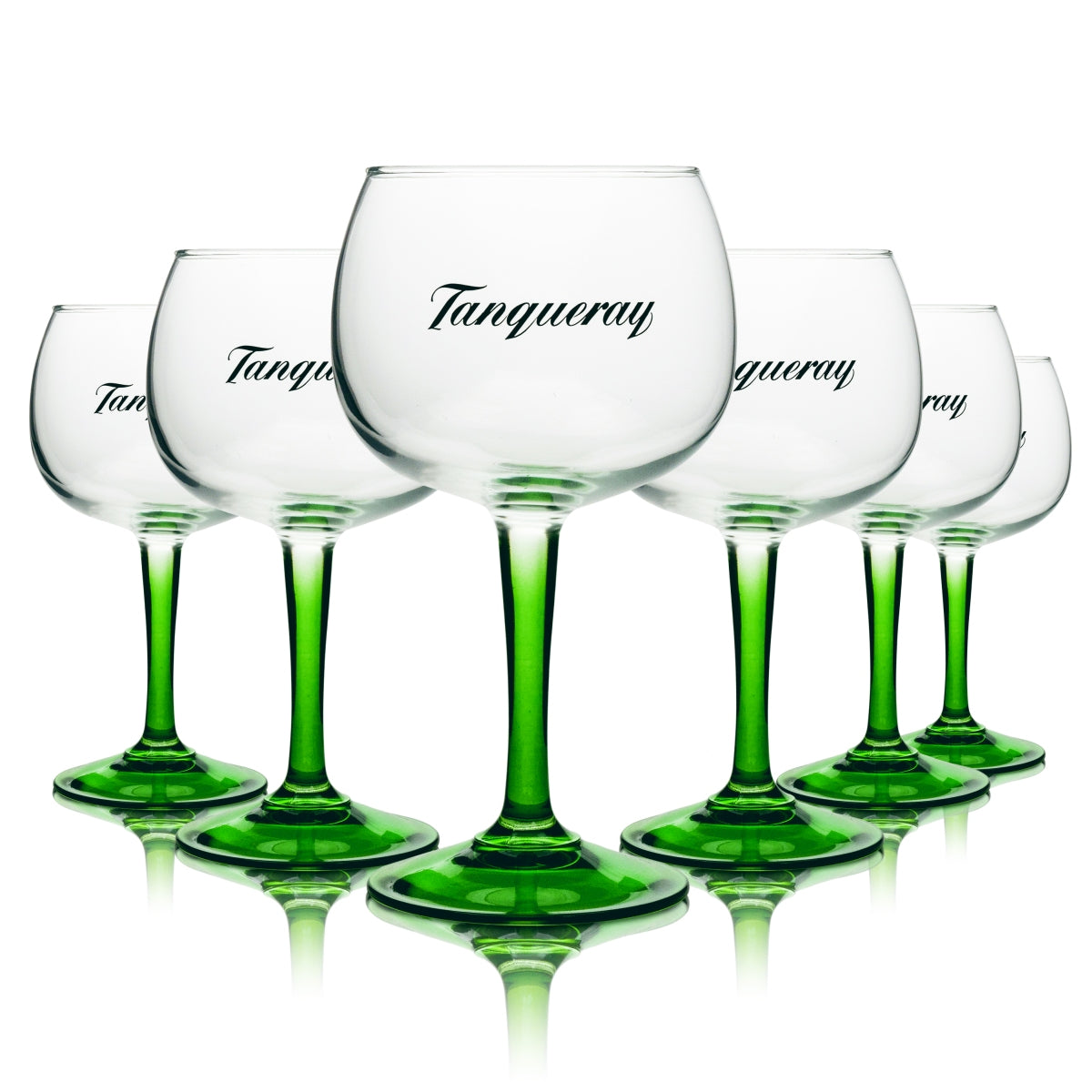 Tanqueray Ballongläser 0,59l – 6er Set Copa Gin Tonic Stielgläser XXL Grün – Ansicht 4