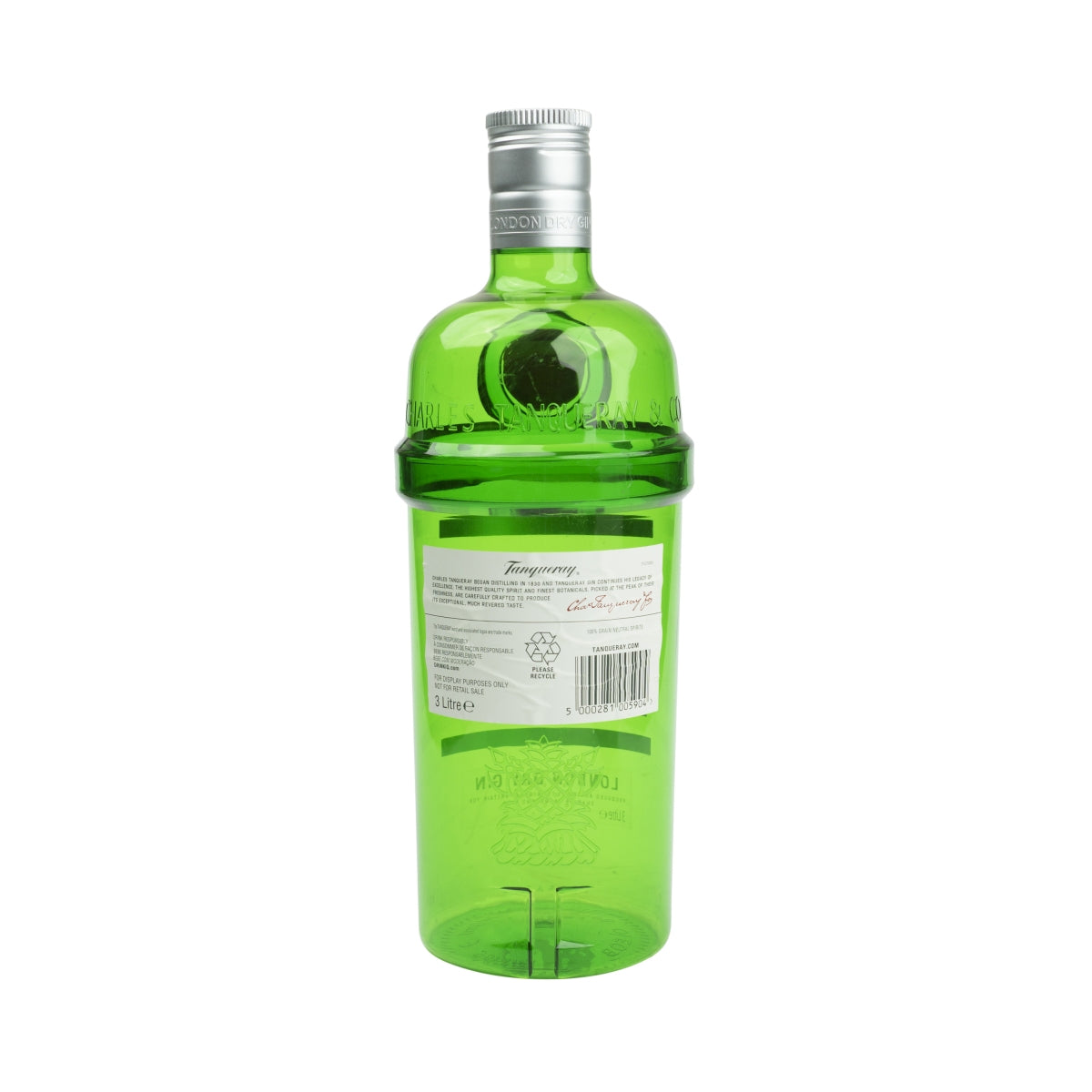 Tanqueray Gin 3l Showflasche LEER Display Deko Dummy Bar EMPTY Kunststoff grün – Ansicht 3