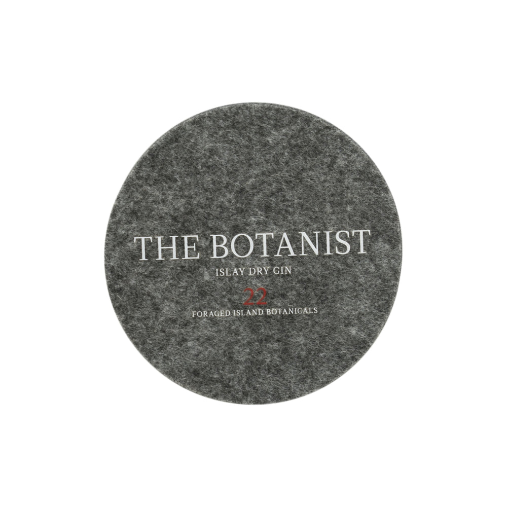 The Botanist Gin Untersetzer fürs Glas Filz Grau 10cm Bierfilz Bierdeckel Tisch
