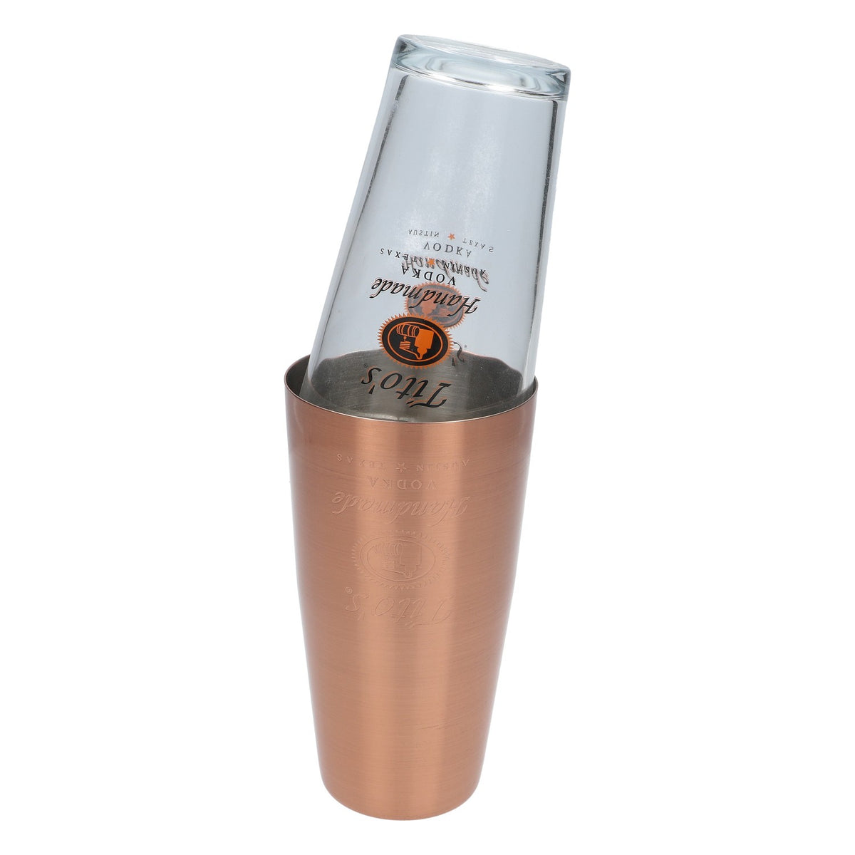 Titos Boston Shaker Kupferdesign Edelstahl Mixer Barkeeper Zubehör Mixology