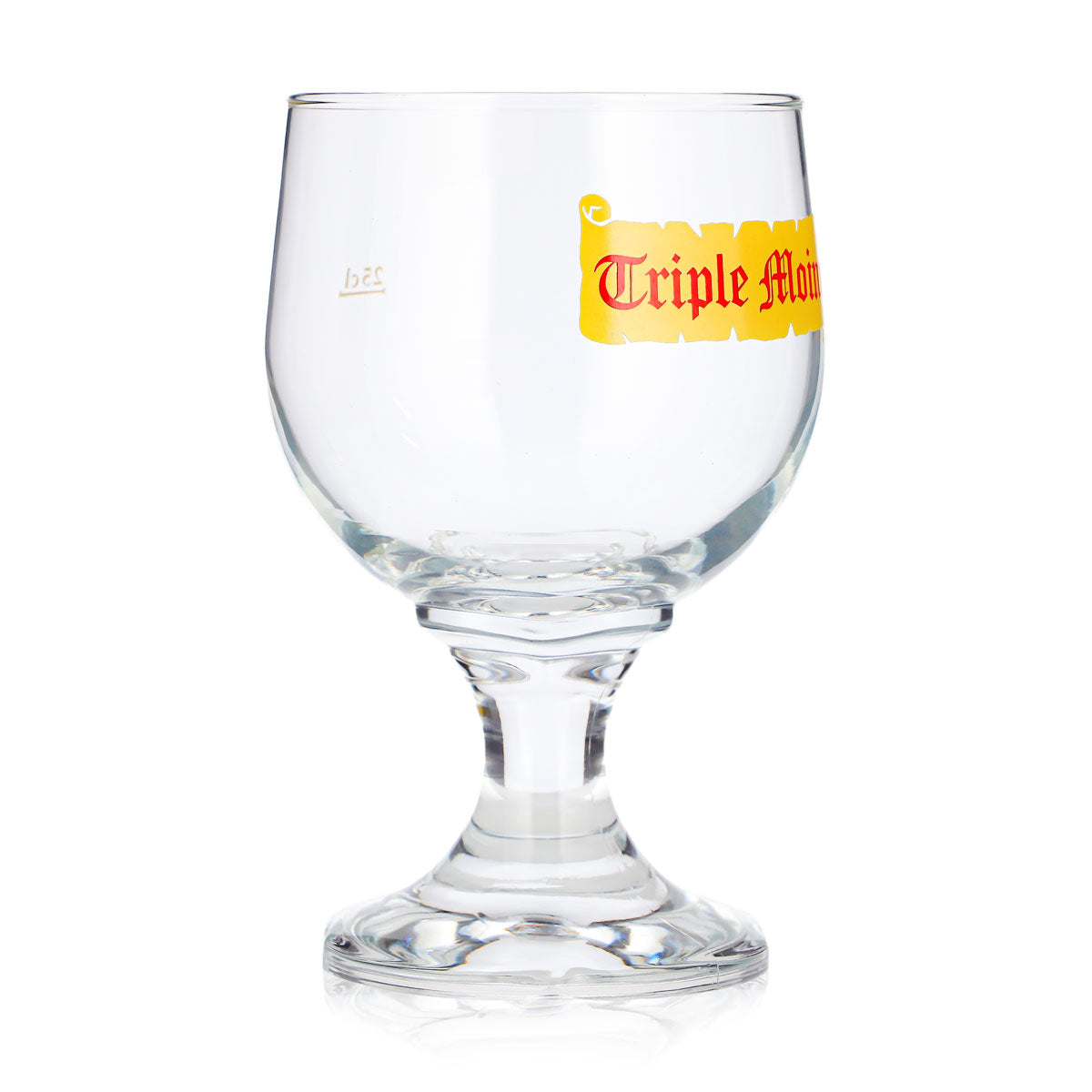 Triple Moine Bier Glas 0,25l Kelch gelbes Logo Pokal Durabor – Ansicht 2
