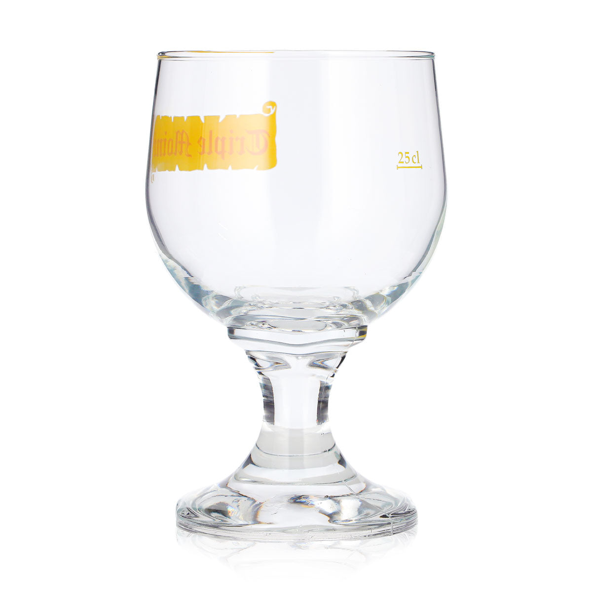 Triple Moine Bier Glas 0,25l Kelch gelbes Logo Pokal Durabor – Ansicht 3