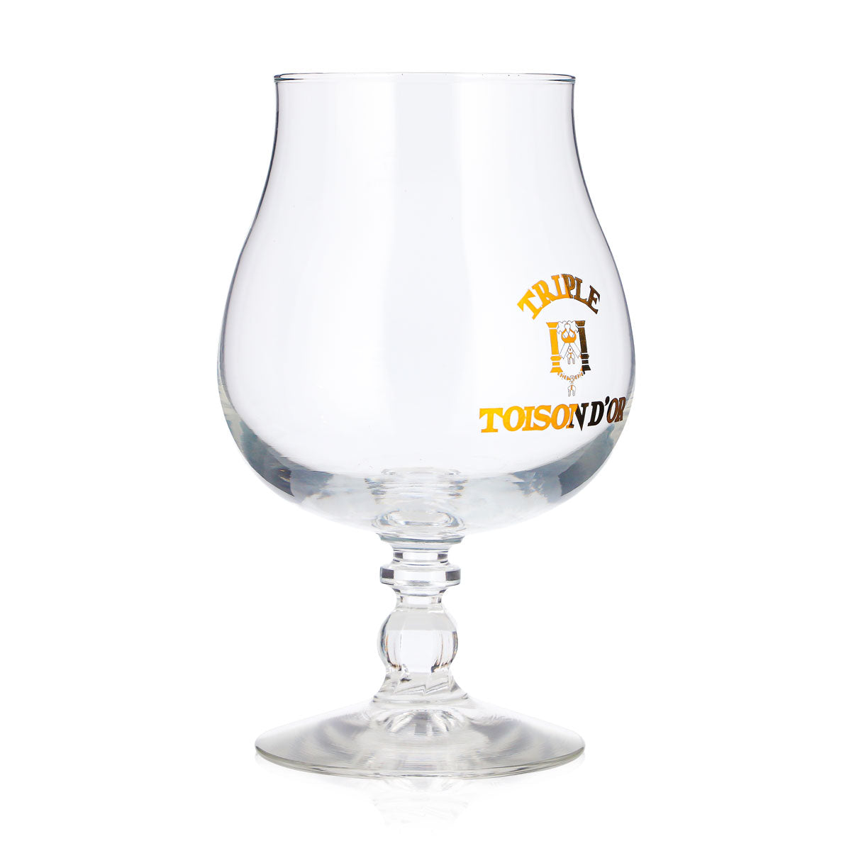 Triple Moine Bier Glas 0,48l Kelch bronzenes Logo Pokal – Ansicht 2
