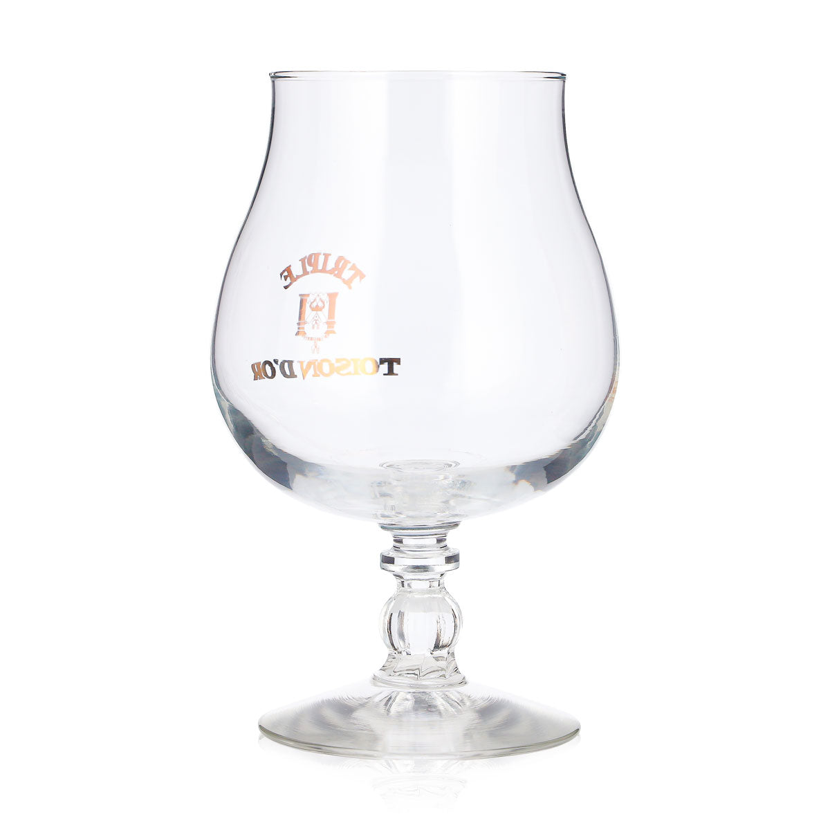 Triple Moine Bier Glas 0,48l Kelch bronzenes Logo Pokal – Ansicht 3