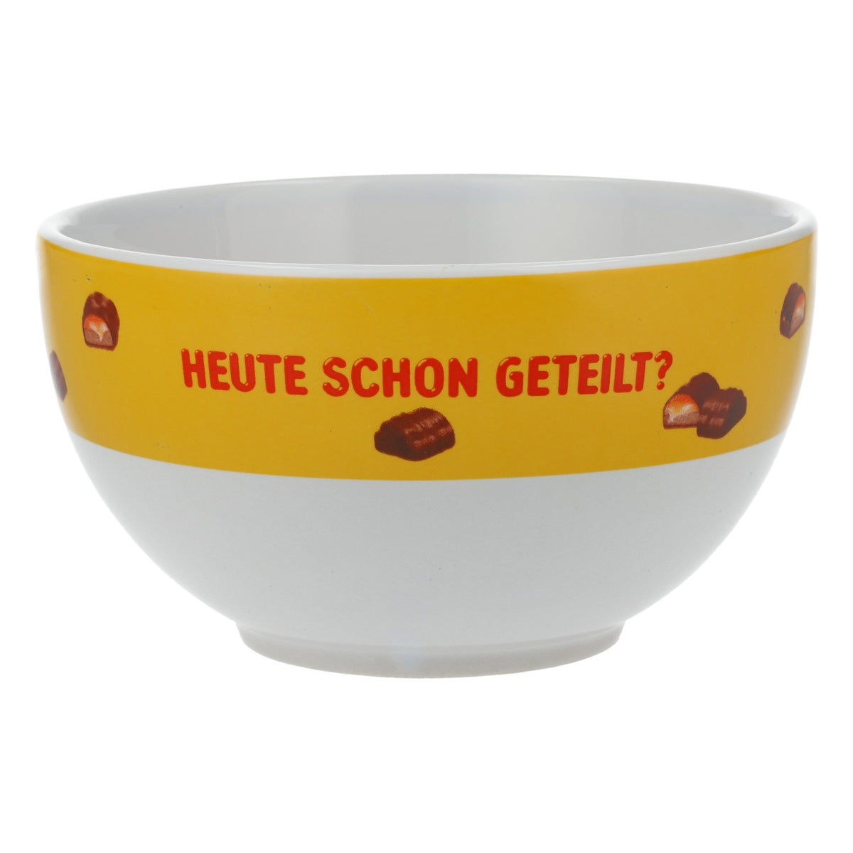 Twix Süßigkeiten Müslischale Snackschale weiß/gelb Heute schon geteilt? – Ansicht 3