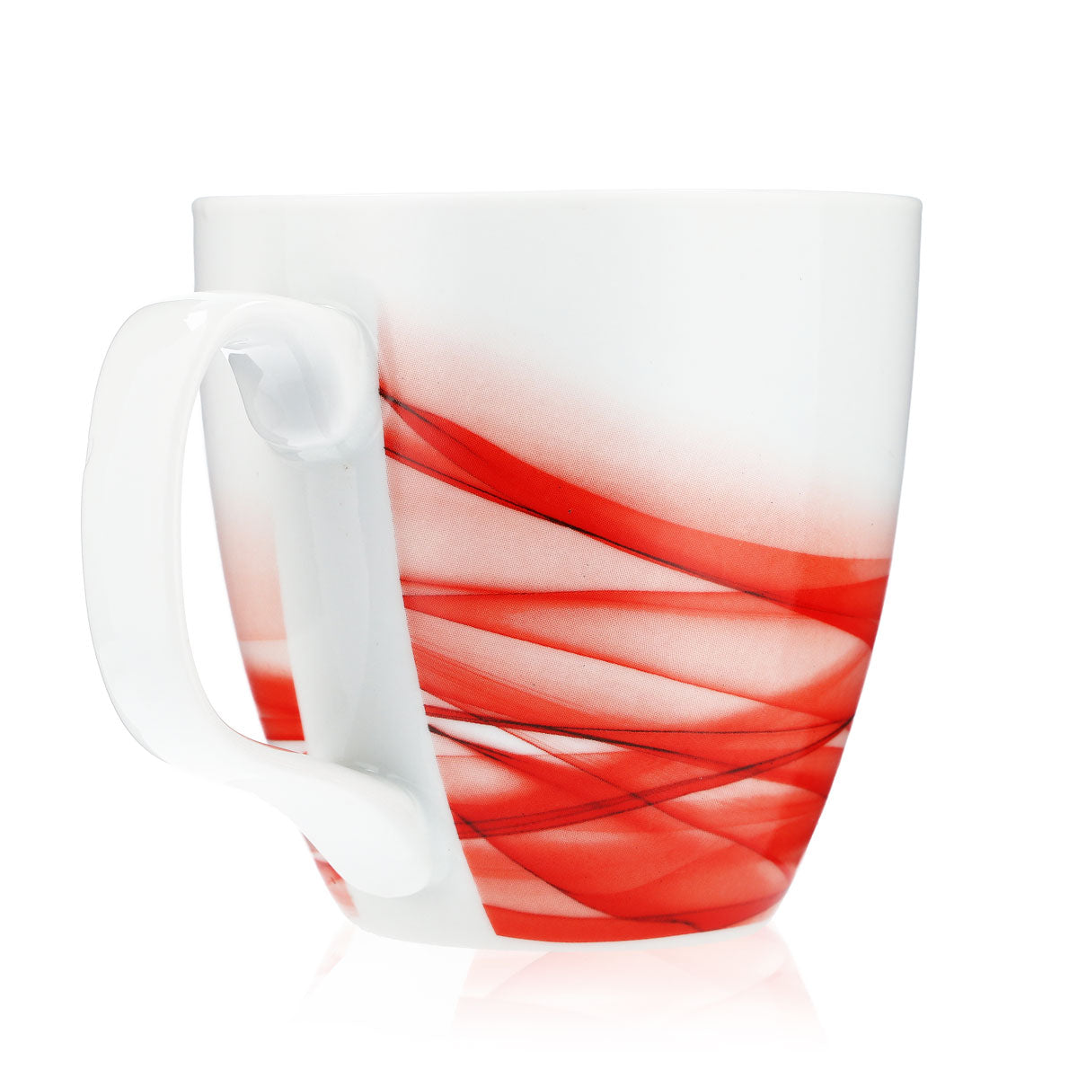 Unilever Becher Kaffeebecher Porzellan Glas 0,4l Tasse Weiß/Rot – Ansicht 5
