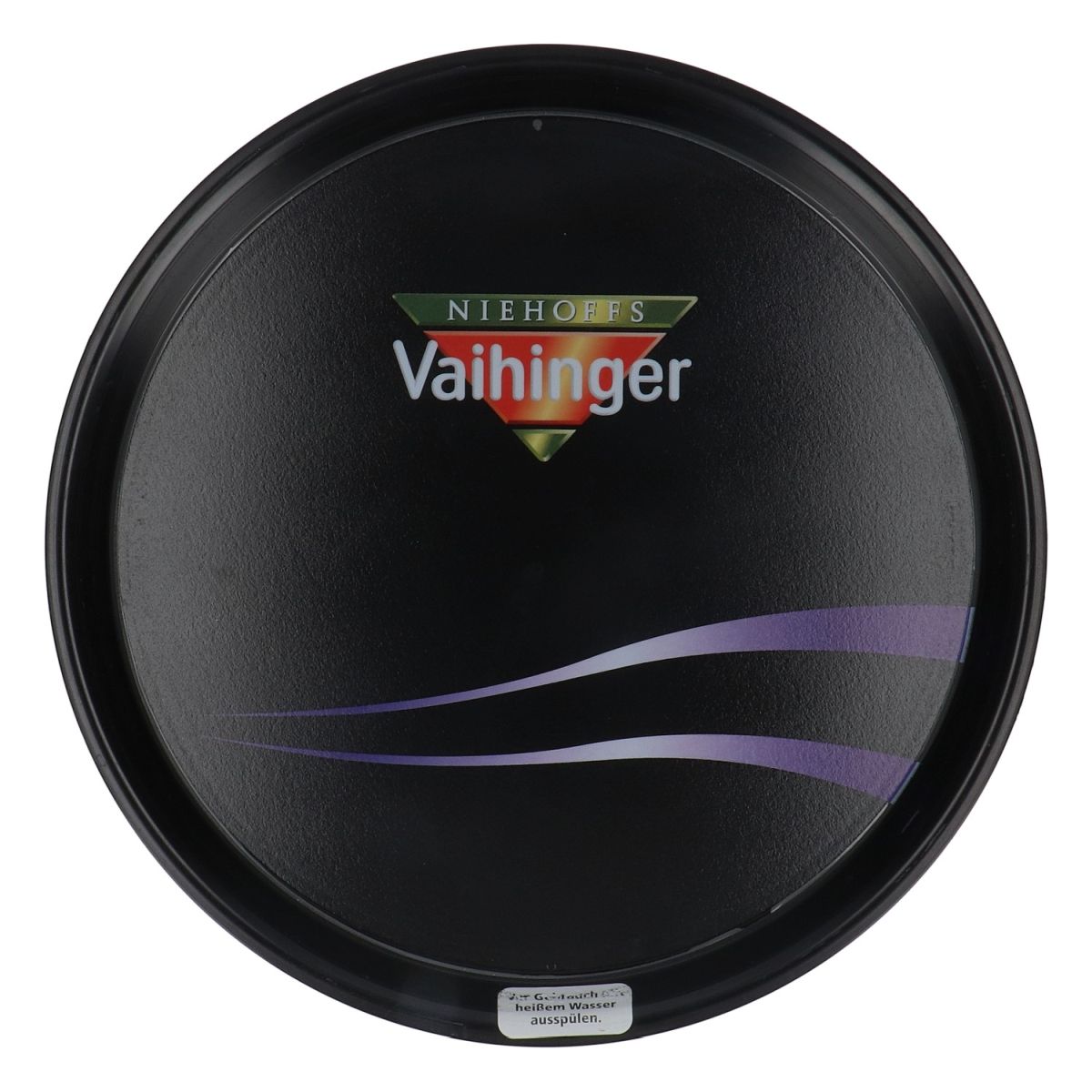 Vaihinger Saft Serviertablett Kellnertablett schwarz runde Ausführung