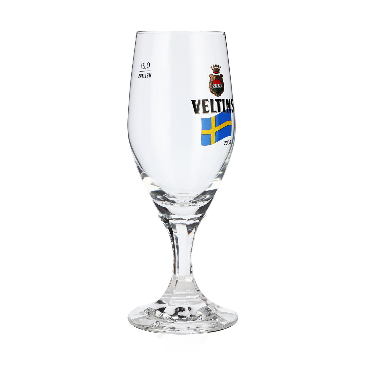 Veltins Bier Glas 0,2l Pokalglas EM 2008 Schweden Sonderedition Bierglas Pint – Ansicht 2