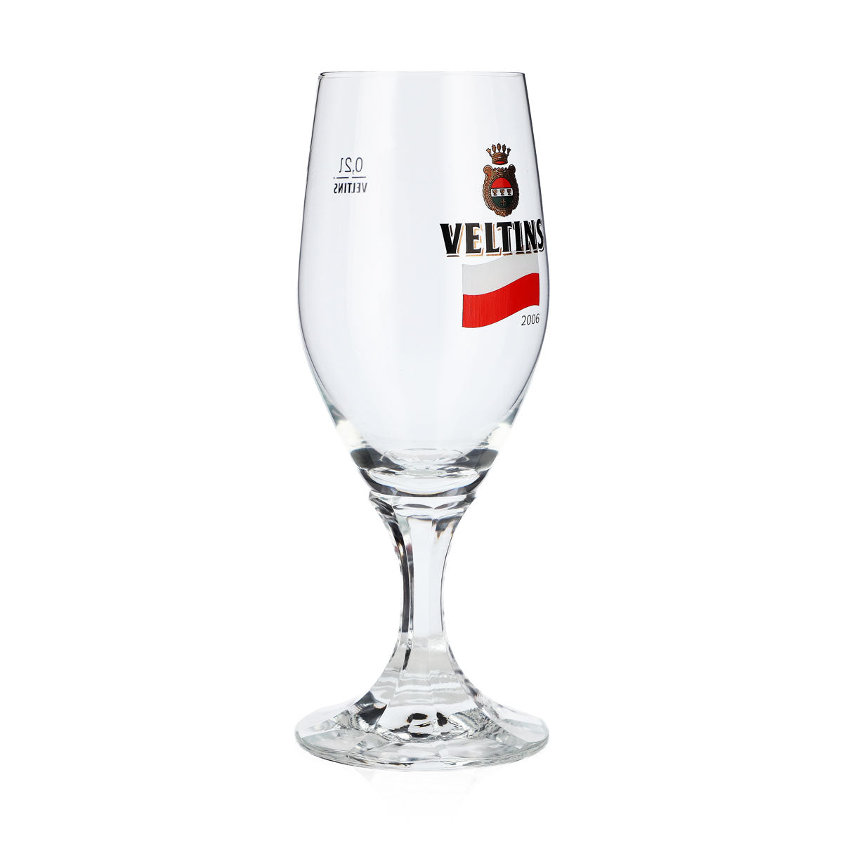 Veltins Bier Glas 0,2l Pokalglas WM 2006 Polen Sonderedition Bierglas Pilsglas – Ansicht 2
