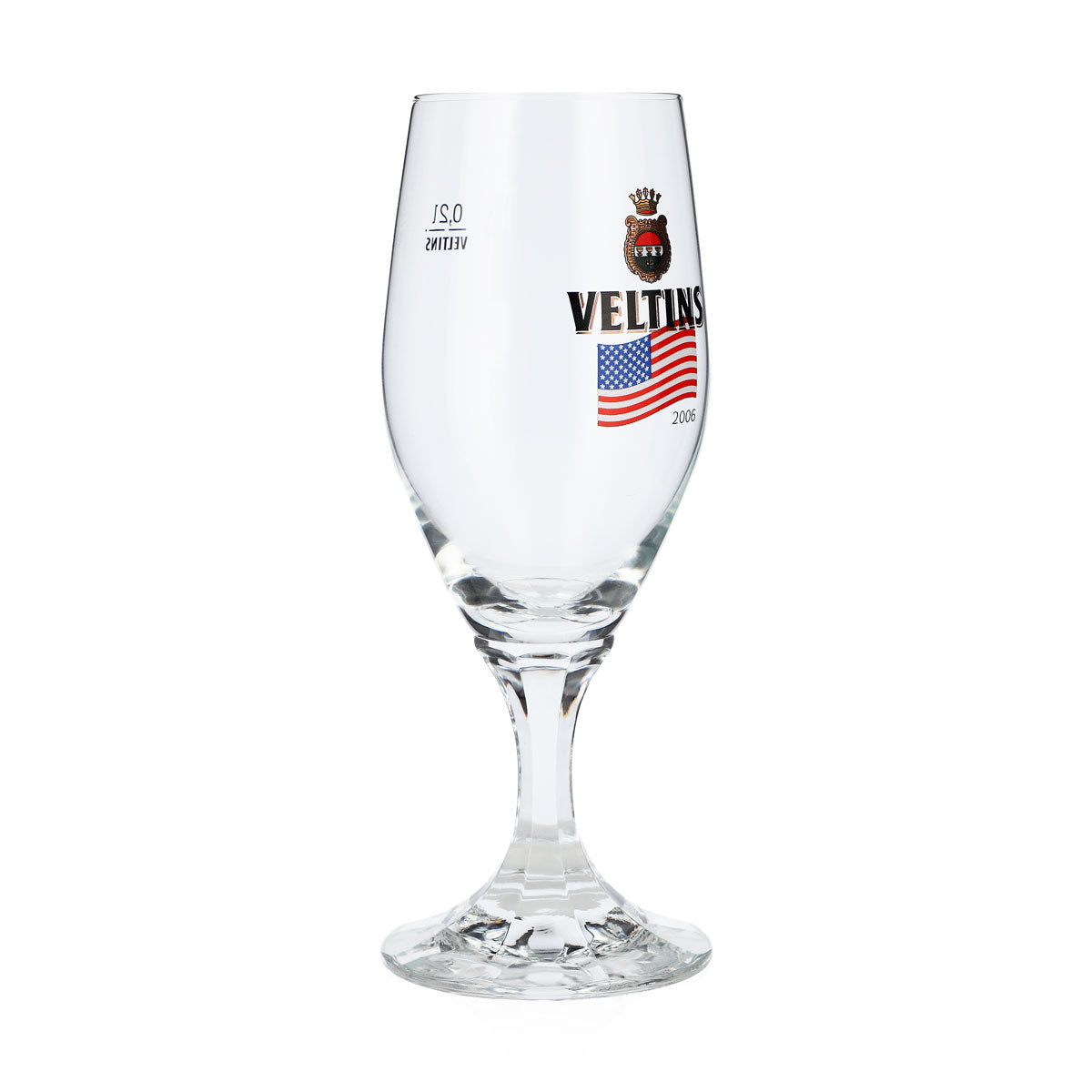 Veltins Bier Glas 0,2l Pokalglas WM 2006 USA Sonderedition Bierglas Pilsglas – Ansicht 2
