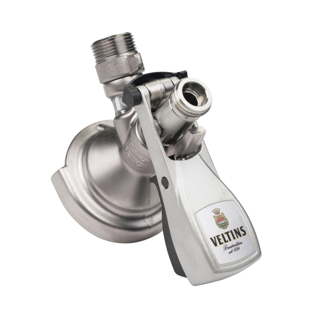 Veltins Micro Matic KEG Anschluss Bierfass Zapfhahn Tap Gastro Flachkeg Beer