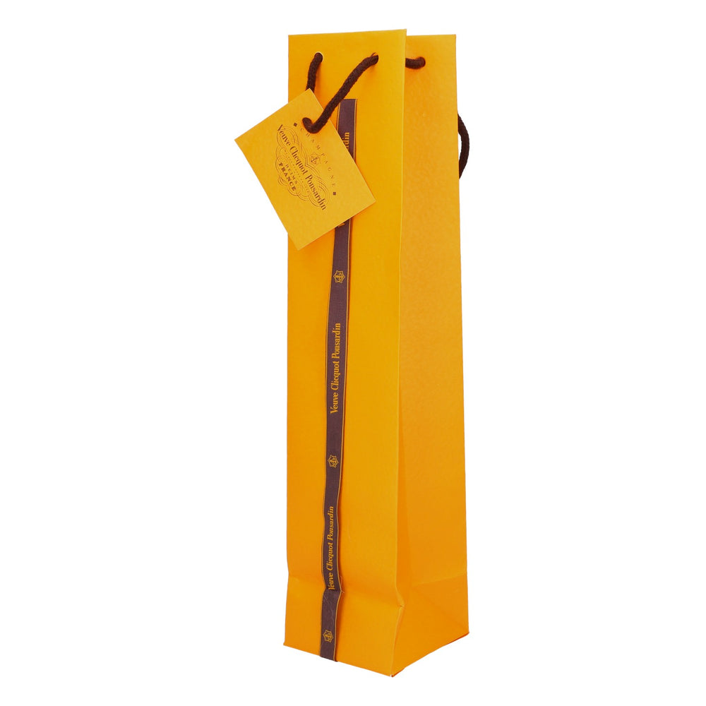 Veuve Clicquot Champagner Flaschentüte Tasche mit Band 750ml orange