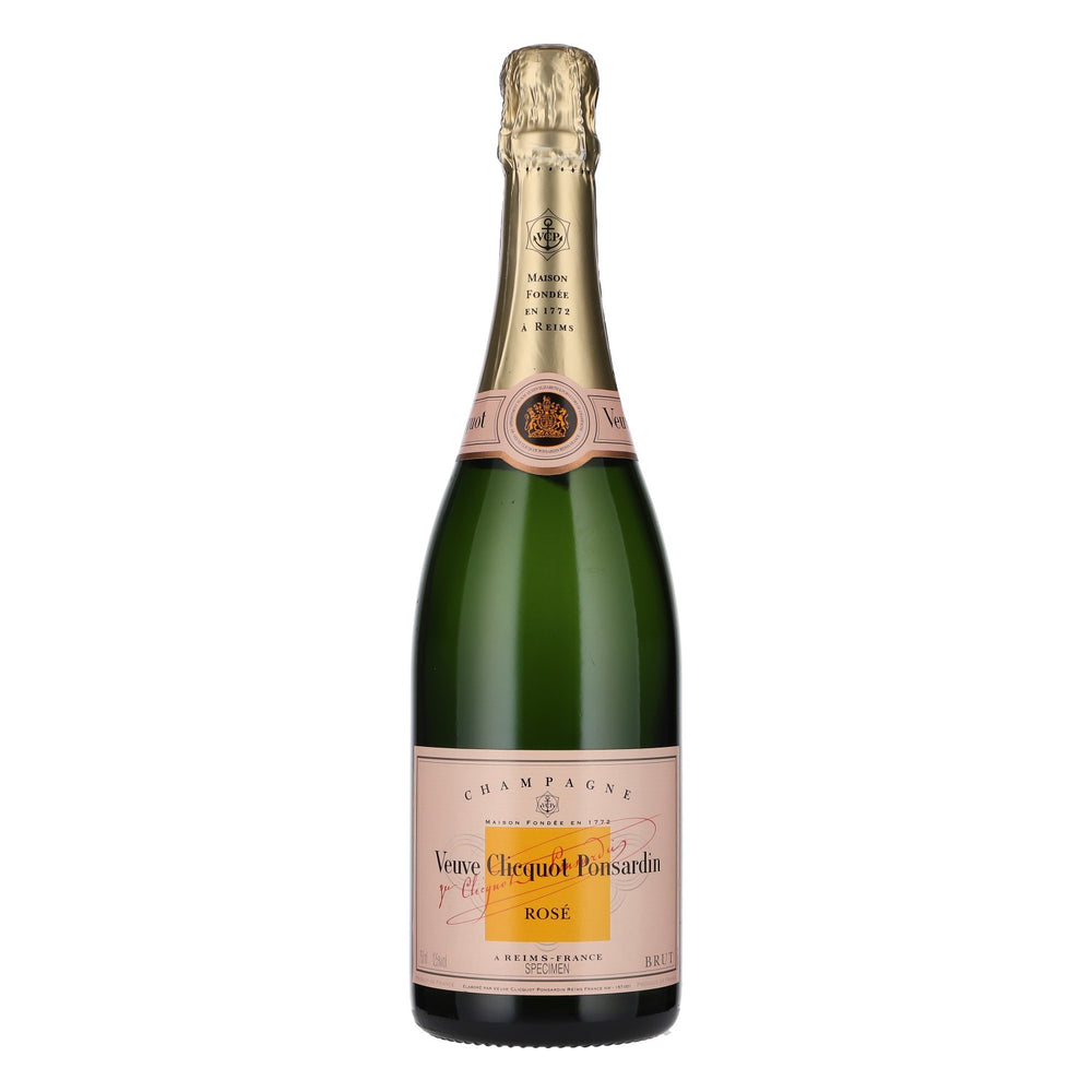 Veuve Clicquot Champagner Showflasche 0,75l leer Rosé neu Glas orange