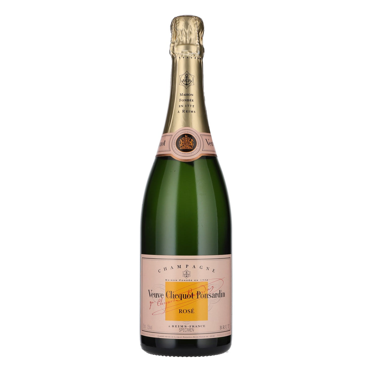 Veuve Clicquot Champagner Showflasche 0,75l leer Rosé neu Glas orange