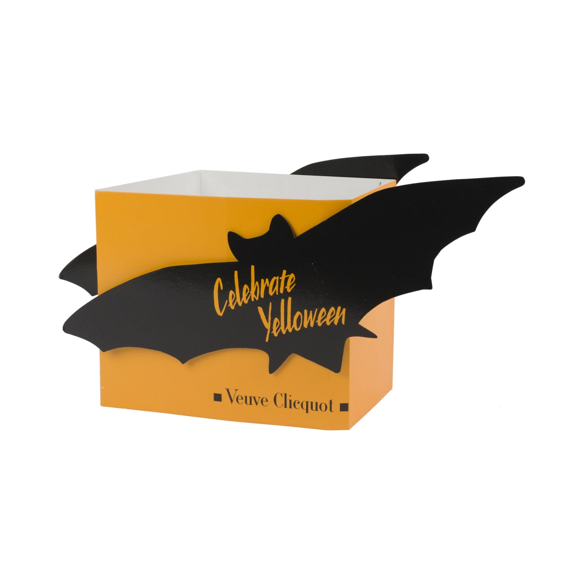 Veuve Cliquot Champagner Pappschild Fledermaus Celebrate Yelloween Aufsteller