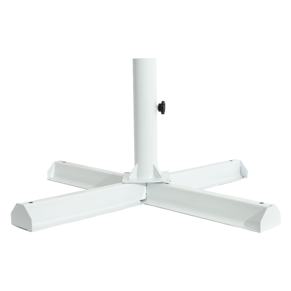 VIS Plattenständer Sonnenschirm SonnenschirmständerWeiß "Parasol Metal Cross Base White"