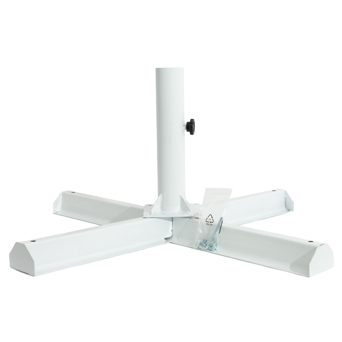 VIS Plattenständer Sonnenschirm SonnenschirmständerWeiß "Parasol Metal Cross Base White" – Ansicht 2